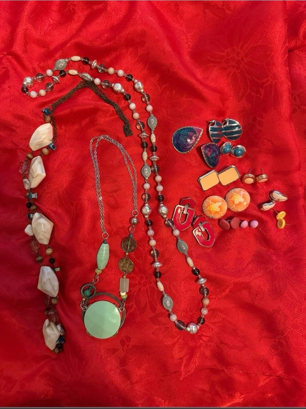 Vintage & lucite mix Assorted Women's Blue and White Fashion Jewelry
